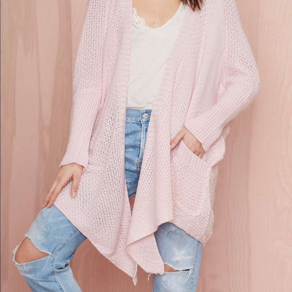 [NWT] oversized cotton candy pink cardigan